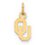 Gold Plated Sterling Silver University of Oklahoma X-Small Pendant by LogoArt