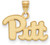 Image of Gold Plated Sterling Silver University of Pittsburgh Sm Pendant LogoArt GP002UPI
