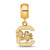Gold Plated Sterling Silver University of South Carolina Sm Bead LogoArt GP036