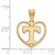 Image of Gold Plated Sterling Silver University of Tennessee Pendant Heart LogoArt GP017