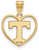 Image of Gold Plated Sterling Silver University of Tennessee Pendant Heart LogoArt GP017