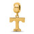 Gold Plated Sterling Silver University of Tennessee Small Dangle Bead by LogoArt