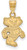 Image of Gold Plated Sterling Silver University of Wisconsin Med Pendant LogoArt GP045UWI