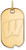 Image of Gold Plated Sterling Silver University of Wisconsin Small Dog Tag by LogoArt