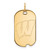 Gold Plated Sterling Silver University of Wisconsin Small Dog Tag by LogoArt