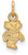 Image of Gold Plated Sterling Silver University of Wisconsin XSmall Pendant LogoArt GP043