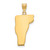 Gold Plated Sterling Silver Vermont VT State Pendant