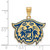 Image of Gold Plated Sterling Silver Villanova University Large Pendant LogoArt GP039VIL