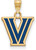 Image of Gold Plated Sterling Silver Villanova University Small Enamel Pendant by LogoArt