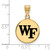 Image of Gold Plated Sterling Silver Wake Forest U Medium Disc Pendant LogoArt GP034WFU