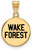 Image of Gold Plated Sterling Silver Wake Forest U Medium Disc Pendant LogoArt GP077WFU