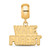 Gold Plated Sterling Silver Wake Forest University Sm Dangle Bead LogoArt GP054
