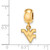 Image of Gold Plated Sterling Silver West Virginia University XSmall Bead LogoArt GP035