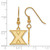Image of Gold Plated Sterling Silver Xavier University Small Dangle Earrings by LogoArt Image of Gold Plated Sterling Silver Xavier University Small Dangle Earrings by LogoArt