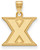 Gold Plated Sterling Silver Xavier University Small Pendant by LogoArt