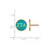 Gold Plated Sterling Silver Zeta Tau Alpha Enamel Post Earrings LogoArt GP031ZTA