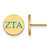 Gold Plated Sterling Silver Zeta Tau Alpha Enamel Post Earrings LogoArt GP032ZTA