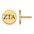 Gold Plated Sterling Silver Zeta Tau Alpha Enamel Post Earrings LogoArt GP033ZTA