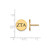 Gold Plated Sterling Silver Zeta Tau Alpha Enamel Post Earrings LogoArt GP033ZTA