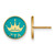 Gold Plated Sterling Silver Zeta Tau Alpha Enamel Post Earrings LogoArt GP046ZTA