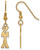 Image of Gold Plated Sterling Silver Zeta Tau Alpha Small Dangle Earrings by LogoArt