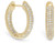 Image of Gold-plated Sterling Silver CZ In/Out Hoop Earrings