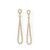 Image of Gold-plated Sterling Silver CZ Pear Drop Earrings