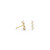 Image of Gold-plated Sterling Silver Mini Triangle Synthetic White Opal Stud Earrings