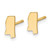 Image of 8.13mm Gold-Plated Sterling Silver Mississippi MS Small State Stud Earrings
