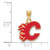 Image of Gold-Plated Sterling Silver NHL LogoArt Calgary Flames Small Enamel Pendant