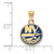 Image of Gold-Plated Sterling Silver NHL LogoArt New York Islanders Small Enamel Pendant