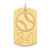 Gold-Plated Sterling Silver Personalized 2-piece Baseball Dog Tag Pendant