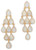 Image of Gold-plated Sterling Silver Rainbow Moonstone Chandelier Earrings