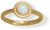 Image of Gold-plated Sterling Silver Round Synthetic Opal Ring