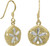 Image of Gold-plated Sterling Silver Sand Dollar French Wire Earrings