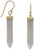 Image of Gold-plated Sterling Silver Spike Pencil Cut Gray Moonstone Earrings