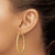 Image of 48mm Gold-Plated Sterling Silver Twisted Shiny-Cut Satin Oval Hoop Earrings