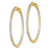 Image of 41mm Gold-Tone Sterling Silver 100 Stone CZ In and Out Hoop Earrings