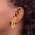 Image of 21mm Gold-Tone Sterling Silver Bamboo-Patterned 25mm Hoop Earrings