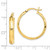 Image of 21mm Gold-Tone Sterling Silver Bamboo-Patterned 25mm Hoop Earrings