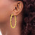 Image of 39mm Gold-Tone Sterling Silver Patterned Twist 45mm Hoop Earrings