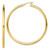 Image of 60.8mm Gold-Tone Sterling Silver Polished Hoop Earrings QE13171 Image of 60.8mm Gold-Tone Sterling Silver Polished Hoop Earrings QE13171