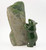 Green Genuine Natural Nephrite Canadian Jade Bear Standing Against Siberian Jade 5in