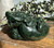 6" Green Natural Untreated Nephrite Jade Dragon Turtle Figurine 6in