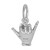Hang Loose Hand Charm (Choose Metal) by Rembrandt