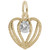 Image of Held In Love Heart - April Charm (Choose Metal) by Rembrandt