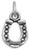 Horseshoe Charm 925 Sterling Silver