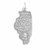 Image of Illinois State Charm 925 Sterling Silver