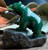 Image of Jade Bear with Fish on Granite Base