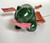 Natural Untreated Nephrite Jade Grizzly Bear With Rhodonite Fish